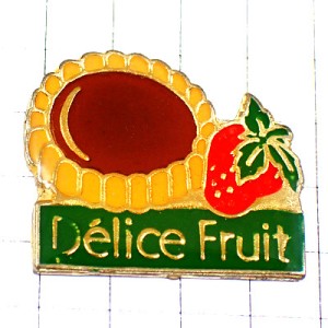 ピンバッジ・フルーツタルトお菓子イチゴ苺ストロベリー DELICE FRUIT STRAWBERRY FRAISE FRANCE