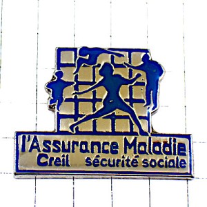 ピンバッジ・踊る青い人々保険会社 ASSURANCE-MALADIE FRANCE