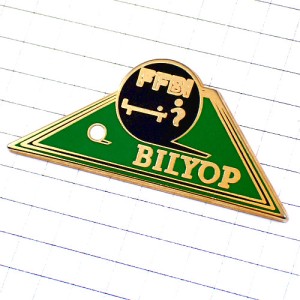 ピンバッジ・ビリヤード撞球場グリーン緑色の台 BILLIARD SNOOKER BILLARD BILYOP