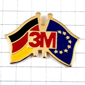 ピンバッジ・３ＭスリーエムEU欧州連合ヨーロッパ欧州旗ドイツ国旗