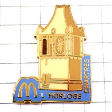 ピンバッジ・シャルトルの時計塔マクドナルドＭ CHARTRES FRANCE