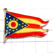 ピンバッジ・オハイオ州旗アメリカ/USA米国 OHIO STATE FLAG