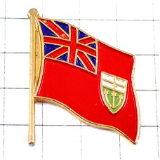 ピンバッジ・オンタリオ州旗カナダUKユニオンジャック英国国旗付き ONTARIO FLAG CANADA
