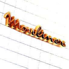 ピンバッジ・ムリネックス社ゴールド金色 MOULINEX FRANCE