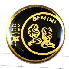ピンバッジ・双子座ふたご座星占い占星術アストロロジージェミニ ASTROLOGY GEMINI