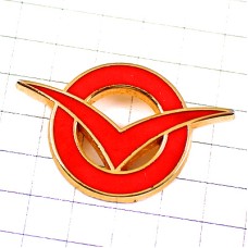 ピンバッジ・翼を広げる鳥と丸い輪