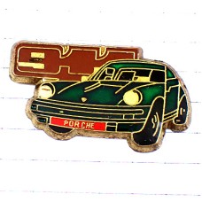 ピンバッジ・ポルシェ９１１車グリーン緑 PORSCHE-911 GERMANY