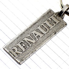 キーホルダー・ルノー車エンブレム銀色シルバー RENAULT FRANCE