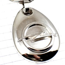 キーホルダー・オペル車ロゴ銀色シルバー OPEL GERMANY