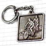 キーホルダー・ツールドフランス自転車レース選手シルバー銀色 LE-TOUR-DE-FRANCE FRANCE