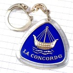 キーホルダー・コンコルド銀色シルバーの船ボート LA-CONCORDE FRANCE