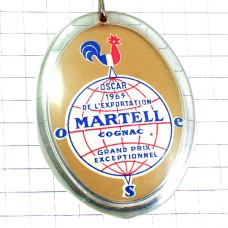 キーホルダー・マーテル酒コニャック雄鶏トリコロール青白赤 COGNAC-MARTELL MARTELL FRANCE