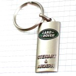 キーホルダー・ランドローバー車エンブレム緑シルバー銀色 ROVER RANGE-ROVER LAND-ROVER ENGLAND