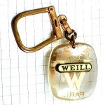 キーホルダー・ヴェイユ洋服ブランドＷアルファベット白い文字パリ馬車 WEILL FASHION PARIS FRANCE