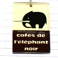 キーホルダー・カフェドレレファンノワール黒い象のコーヒー珈琲 CAFES-DE-L-ELEPHANT-NOIR FRANCE BOURBON