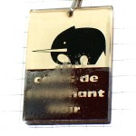 キーホルダー・カフェドレレファンノワール黒い象のコーヒー珈琲 CAFES-DE-L-ELEPHANT-NOIR FRANCE BOURBON