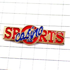ピンバッジ・青い文字カジノ赤い文字スポーツ