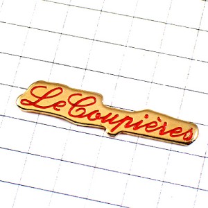 ピンバッジ・ルクピエール赤い筆記体レストラン
