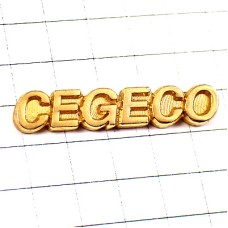 ピンバッジ・セジェコ金色の文字ゴールドCEGECOアルファベット
