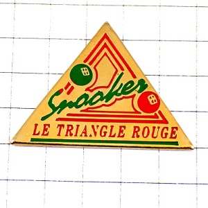 ピンバッジ・ビリヤード赤いトライアングル玉突き撞球場 BILLIARD SNOOKER BILLARD FRANCE