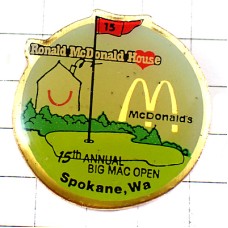 ピンバッジ・マクドナルドＭビッグマックオープンゴルフ大会15番の旗 SPOKANE WASHINGTON USA