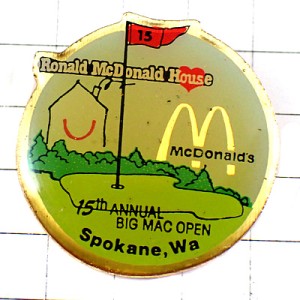 ピンバッジ・マクドナルドＭビッグマックオープンゴルフ大会15番の旗 SPOKANE WASHINGTON USA