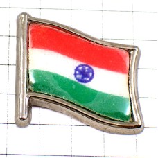 ピンバッジ・インドの国旗チャクラ法輪 INDIA FLAG