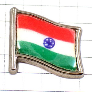 ピンバッジ・インドの国旗チャクラ法輪 INDIA FLAG