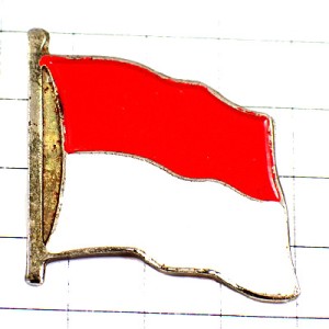 ピンバッジ・モナコ公国の国旗 MONACO INDONESIA FLAG