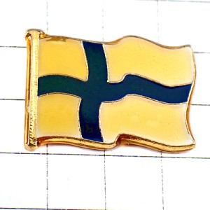 ピンバッジ・フィンランド国旗はためく FLAG FINLAND
