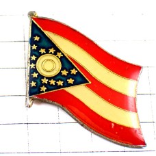 ピンバッジ・オハイオ州旗アメリカ/USA米国 OHIO STATE FLAG