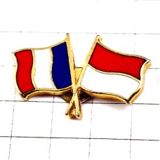 ピンバッジ・フランス国旗モナコ青白赤