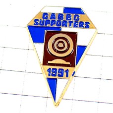ピンバッジ・ラグビー紋章ボルドーのサポーター青と白の市松模様 CABBG SUPPORTER BORDEAUX RUGBY FRANCE