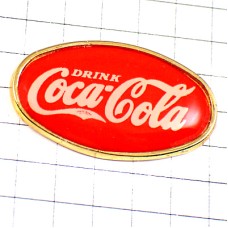 ピンバッジ・コカコーラ英語ドリンク赤