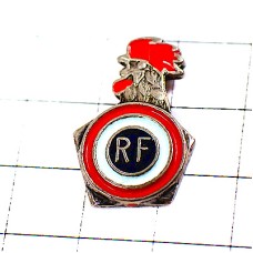 ピンバッジ・ニワトリ雄鶏フランス共和国リパブリックフランセーズＲＦ REPUBLIQUE-FRANCAISE FRANCE