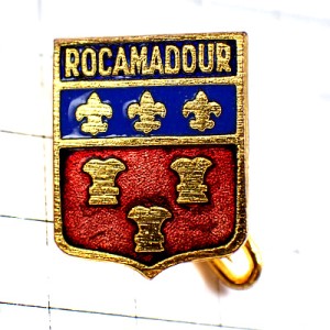 ブローチ・ロカマドゥール３つの百合の紋章 ROCAMADOUR FRANCE