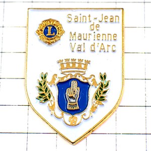 ピンバッジ・サン＝ジャン＝ド＝モーリエンヌ紋章ライオンズクラブＬ LIONS-CLUB SAINT-JEAN-DE-MAURIENNE FRANCE