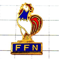 ピンバッジ・ニワトリ雄鶏トリコロールＦＦＮおんどりフランス水泳協会 FFN FEDERATION-FRANCAISE-DE-NATATION FRANCE