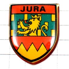 ピンバッジ・王冠ライオンの紋章ジュラ県 JURA DEPARTEMENT FRANCE