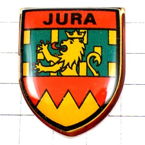 ピンバッジ・王冠ライオンの紋章ジュラ県 JURA DEPARTEMENT FRANCE