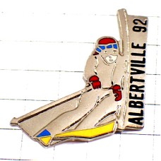 ピンバッジ・アルベールビル五輪スキー選手オリンピック冬季ビンテージ中古品 ALBERTVILLE-1992 SAVOIE FRANCE OLYMPICS SKIING