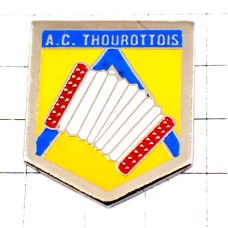 ピンバッジ・ボタンアコーディオン音楽楽器の紋章 ACCORDEON THOUROTTOIS FRANCE