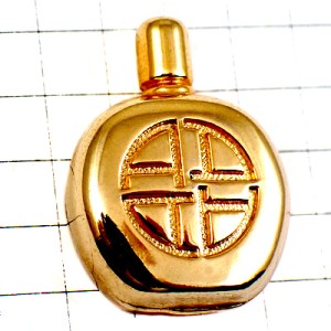ピンバッジ・香水壜ゴールド金色 AURIEGE FRANCE