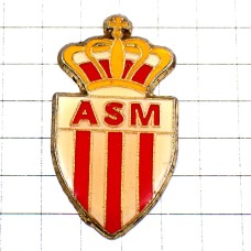 ピンバッジ・サッカーASモナコ王冠モナコ公国 ASM MONACO