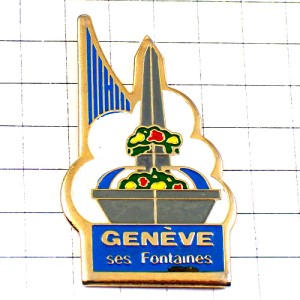 ピンバッジ・ジュネーブ噴水スイスのレマン湖 GENEVE SWISS