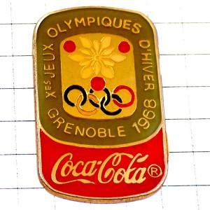 ピンバッジ・グルノーブル五輪コカコーラ冬季オリンピック1968年ビンテージ中古品 GRENOBLE-1968 OLYMPICS FRANCE
