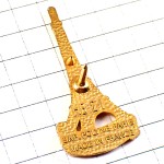 ピンバッジ・金色エッフェル塔パリ観光ゴールド EIFFEL-TOWER PARIS FRANCE