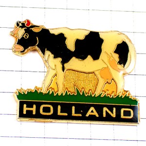 ピンバッジ・オランダのウシ牛 HOLLAND NETHERLAND COW