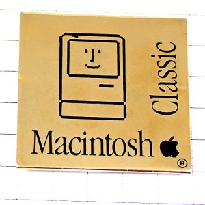 ピンバッジ・アップル社マッキントッシュ機マックりんご APPLE MACINTOSH APPLE-COMPUTER USA