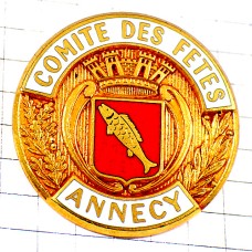 ブローチ・アヌシー魚の赤い紋章 ANNECY ALPS FRANCE BROOCH